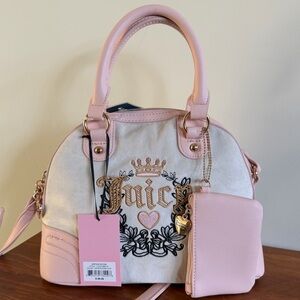 NWT Juicy Couture Heritage Satchel in Crystal Pink Clay